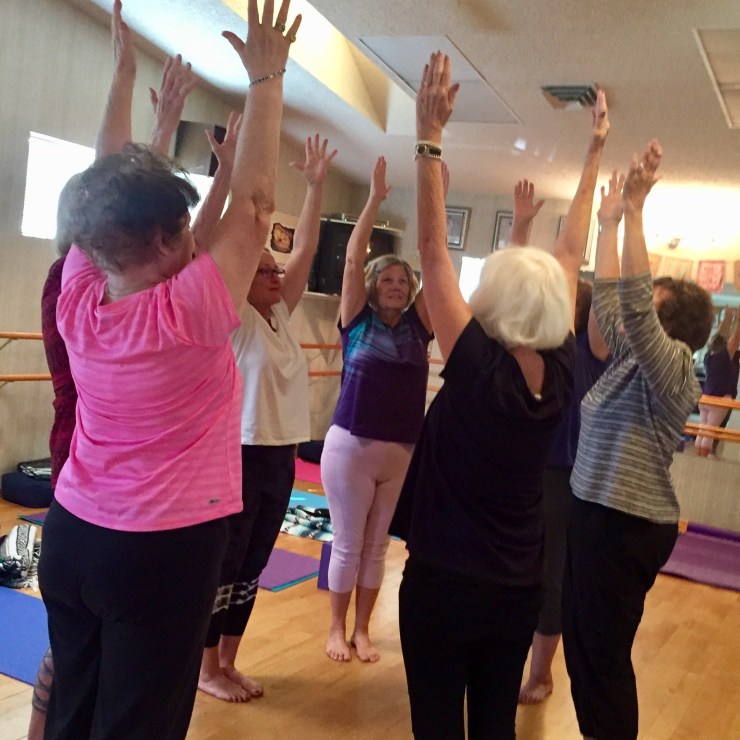 Stretching in Yoga Class | Pat Smith Yoga - Gentle Yoga for Women over 50 in Scottsdale, Arizona. 